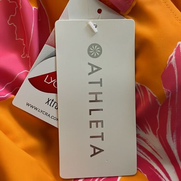 ATHLETA Kailua Mid Rise Bottom, Pink & Orange Floral Print, XL 446807 - Picture 8 of 12